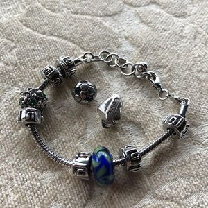 Pandora bracelet and all charms